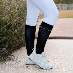 Meias Kentuky com Lantejoulas Conjunto de 3 Preto