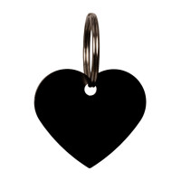 Medalha para Gravar em Forma de Coração Grooming Deluxe by Kentucky Preto