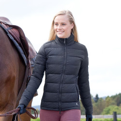Casaco acolchoado leve Horze Alicia feminino Azul-marinho