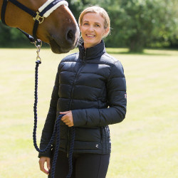 Casaco acolchoado leve Horze Alicia feminino Azul-marinho