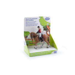 Cavalo de passeio e sua amazona Papo