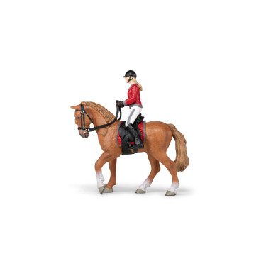 Cavalo de passeio e sua amazona Papo