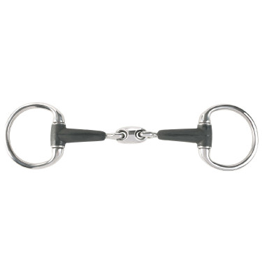 Mors de filete de dupla quebra com borracha e argolas Horze Mors de filete de dupla quebra com borracha e argolas Horze