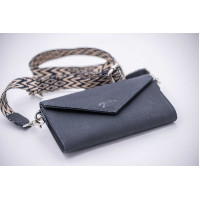 Phone Pocket Pénélope couro perfurado preto Phone Pocket Pénélope couro perfurado preto