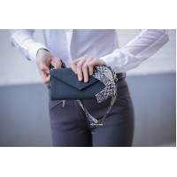 Phone Pocket Pénélope couro perfurado preto Phone Pocket Pénélope couro perfurado preto