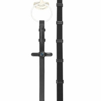 Rendas estreitas Stübben com 9 passadores e ganchos Preto prata