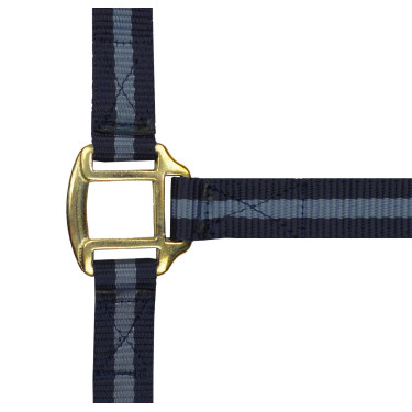 Cabeçada de nylon forrada a couro Norton Azul-marinho / cinza Cabeçada de nylon forrada a couro Norton Azul-marinho / cinza