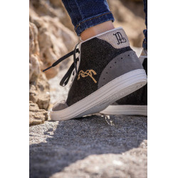 Tênis Jupiter Cano Alto Pénélope Preto / cinza Cinzento