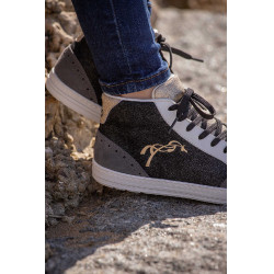 Tênis Jupiter Cano Alto Pénélope Preto / cinza Cinzento