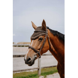 Boné anti-moscas Equithème Hexalight Castanho