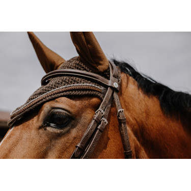 Boné anti-moscas Equithème Hexalight Castanho