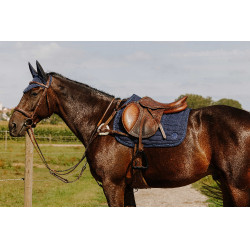 Touca anti-moscas Je t'aime Equithème Origine Azul-marinho