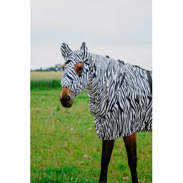 Touca anti-eczema Riding World Zebra preto / branco Motivos