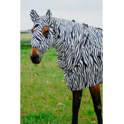 Touca anti-eczema Riding World Zebra preto / branco Motivos