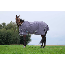 Capa Equithème Tyrex 1200D reciclada  Cinzento-acastanhado Castanho Capa Equithème Tyrex 1200D reciclada  Cinzento-acastanhado Castanho