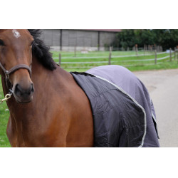 Capa Equithème Tyrex 1200D reciclada  Cinzento-acastanhado Castanho Capa Equithème Tyrex 1200D reciclada  Cinzento-acastanhado Castanho