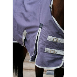 Capa Equithème Tyrex 1200D reciclada  Cinzento-acastanhado Castanho Capa Equithème Tyrex 1200D reciclada  Cinzento-acastanhado Castanho