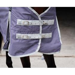 Capa Equithème Tyrex 1200D reciclada  Cinzento-acastanhado Castanho Capa Equithème Tyrex 1200D reciclada  Cinzento-acastanhado Castanho