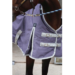 Capa Equithème Tyrex 1200D reciclada  Cinzento-acastanhado Castanho Capa Equithème Tyrex 1200D reciclada  Cinzento-acastanhado Castanho