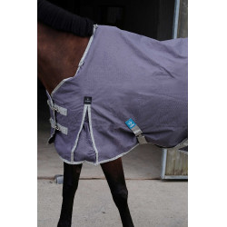 Capa Equithème Tyrex 1200D reciclada  Cinzento-acastanhado Castanho Capa Equithème Tyrex 1200D reciclada  Cinzento-acastanhado Castanho