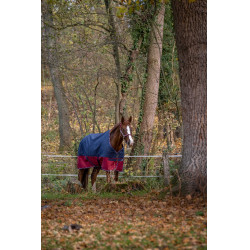 Cobertura Equithème Tyrex 1200 D Marinho / bordô Azul Cobertura Equithème Tyrex 1200 D Marinho / bordô Azul