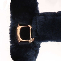 Caveira Equithème Teddy rosa dourado Azul-marinho