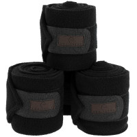 Bandagens de polo Equithème em conjunto de 4 Preto Bandagens de polo Equithème em conjunto de 4 Preto