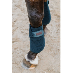 Bandagens de polo Equithème em conjunto de 4 Verde escuro Bandagens de polo Equithème em conjunto de 4 Verde escuro