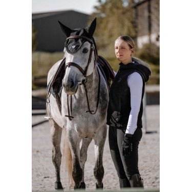 Colete polar aquecido Equithème Heated Valery mulher Preto