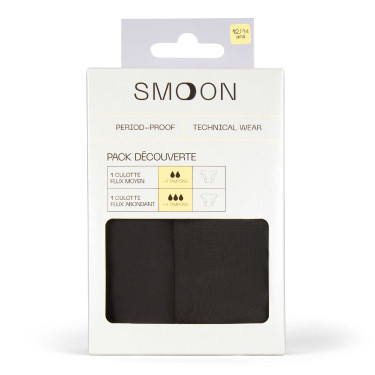 Pack de 2 cuecas menstruais Junior Smoon fluxo médio e abundante Pack de 2 cuecas menstruais Junior Smoon fluxo médio e abundante