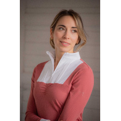 Polo de concurso Pénélope Florence de mangas compridas Terracota Laranja