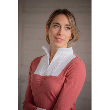 Polo de concurso Pénélope Florence de mangas compridas Terracota Laranja