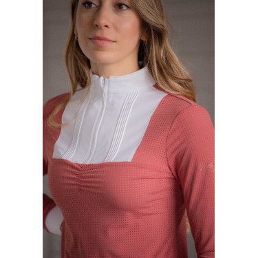 Polo de concurso Pénélope Florence de mangas compridas Terracota Laranja