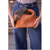 Bolsa Pénélope Agathe Conhaque Castanho Bolsa Pénélope Agathe Conhaque Castanho