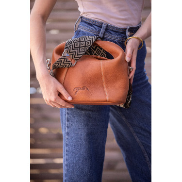 Bolsa Pénélope Agathe Conhaque Castanho Bolsa Pénélope Agathe Conhaque Castanho