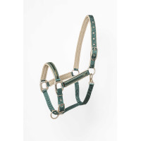 Cabeçada Lami-Cell Elegance Verde / champanhe