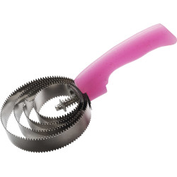 Raspadeira metálica redonda fluorescente com purpurina Rosa