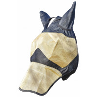 Máscara anti-moscas integral T de T Preto / dourado Máscara anti-moscas integral T de T Preto / dourado