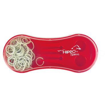 Escova para trançar Hippo-Tonic Vermelho