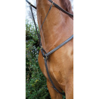 Peitoral duplo com pespontos T de T Havana escuro Castanho Peitoral duplo com pespontos T de T Havana escuro Castanho