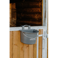 Comedouro Hippotonic com ganchos e alça Cinza escuro Cinzento