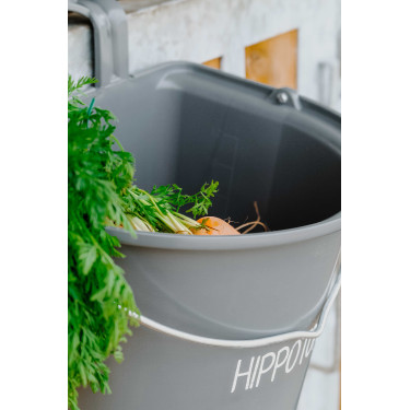 Comedouro Hippotonic com ganchos e alça Cinza escuro Cinzento