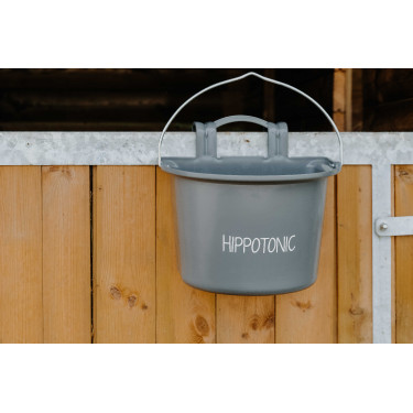 Comedouro Hippotonic com ganchos e alça Cinza escuro Cinzento