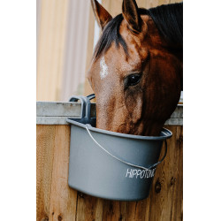 Comedouro Hippotonic com ganchos e alça Cinza escuro Cinzento