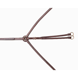 Peitoral duplo com pespontos T de T Tabaco Castanho Peitoral duplo com pespontos T de T Tabaco Castanho