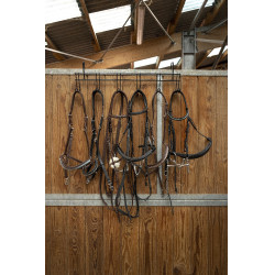 Suporte para cabeçadas Hippotonic 6 lugares, com ganchos Preto Suporte para cabeçadas Hippotonic 6 lugares, com ganchos Preto