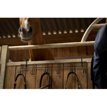 Suporte para cabeçadas Hippotonic 6 lugares, com ganchos Preto Suporte para cabeçadas Hippotonic 6 lugares, com ganchos Preto