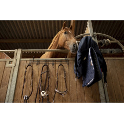 Suporte para cabeçadas Hippotonic 6 lugares, com ganchos Preto Suporte para cabeçadas Hippotonic 6 lugares, com ganchos Preto