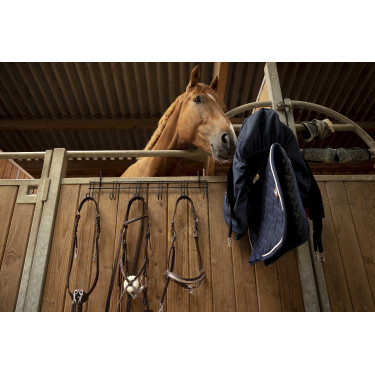 Suporte para cabeçadas Hippotonic 6 lugares, com ganchos Preto Suporte para cabeçadas Hippotonic 6 lugares, com ganchos Preto