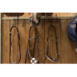 Suporte para cabeçadas Hippotonic 6 lugares, com ganchos Preto Suporte para cabeçadas Hippotonic 6 lugares, com ganchos Preto